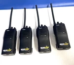 4X Original Clean Icom BC-100V Vhf Portable Radio Bearcom/w Batteries. Fixed Price $399.00.