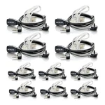 Case Of 10, Retevis Walkie Talkies Earpiece With Mic 2 Pin Acoustic Black. Fixed Price $84.02.