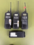 Lot Of 3 Ef Johnson 5100 Es Uhf Handheld Radios, Extra Battery, No Chargers. Fixed Price $495.00.