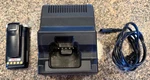 M/a-com Harris Tri-chemistry Single Charger CH-104560-007 W/ (1) Battery & Clip. Fixed Price $34.99.