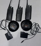 Motorola CP100D DEP250 Uhf Two-way Radio Lot Of 3 W/ Chargers AAH87YDC9JC2AN. Fixed Price $330.00.
