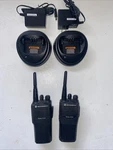 2 Motorola CP150 Uhf 438-470 Mhz Radios With Batteries & Chargers. Fixed Price $126.88.