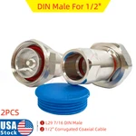 2PCS 7/16 Din Male Connector For 1/2 Inch Corrugated Coax Cable Andrew LDF4-50A. Fixed Price $21.74.